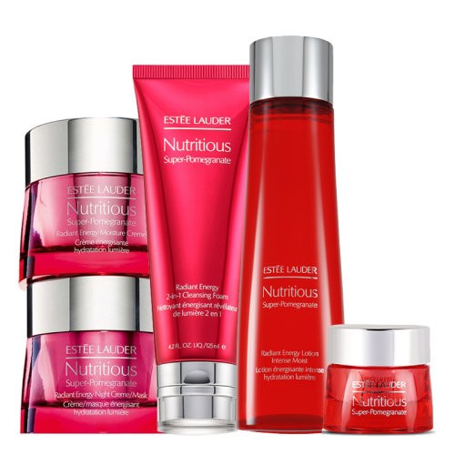 Estee Lauder/雅诗兰黛红石榴五件套（洁面125ml+水200ml+日霜50ml+晚霜50ml+眼部凝露15ml）新老款随机发货/护肤品