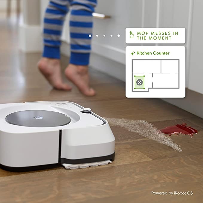 iRobot Braava Jet M6（6110） 拖地机器人-Wi-Fi连接，精密喷射喷雾，智能映射，可与Alexa配合使用，是多房间，整理和恢复的理想选择