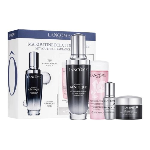 Lancome/兰蔻 限量套装 「小黑瓶」系列肌底液粉水大眼精华面霜4件套（护肤品-化妆品）