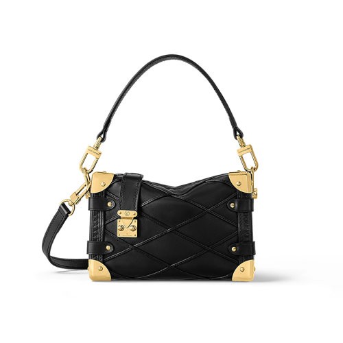 【包税】预订款1个月 LV/路易威登 24新款 Side Trunk 女士黑色羊皮革小号斜挎包M83030