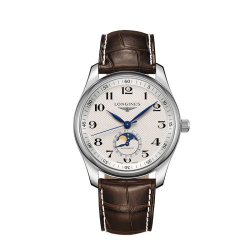 预订款1个月 LONGINES/浪琴 名匠系列新款鳄鱼皮表带自动机械精钢男士腕表40毫米 L2.909.4.78.3（新品手表）